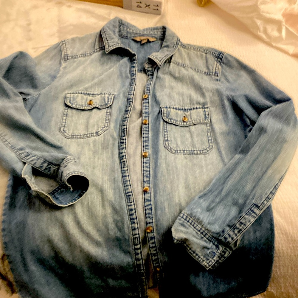 Jean button down shirt
